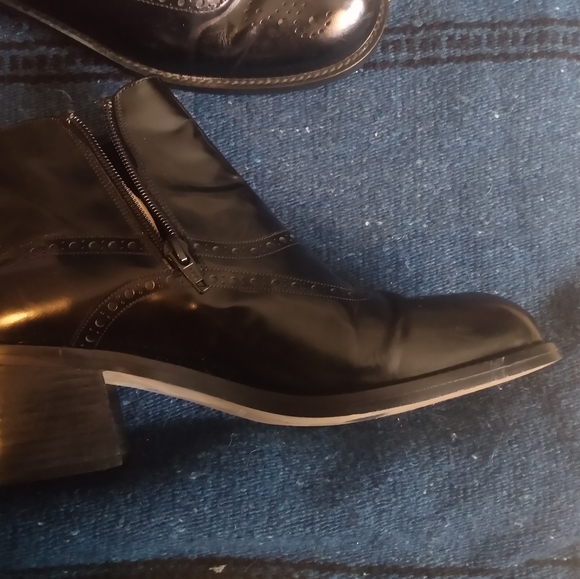90s Y2K Clueless Oxford High Heel Boots Size 10 - Picture 7 of 8